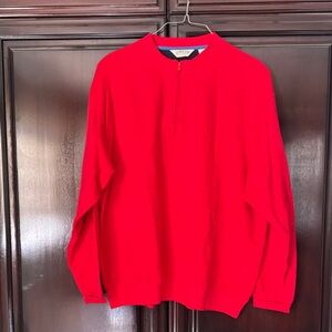 Orvis Men's Vibrant Red Zip-Up Sweater